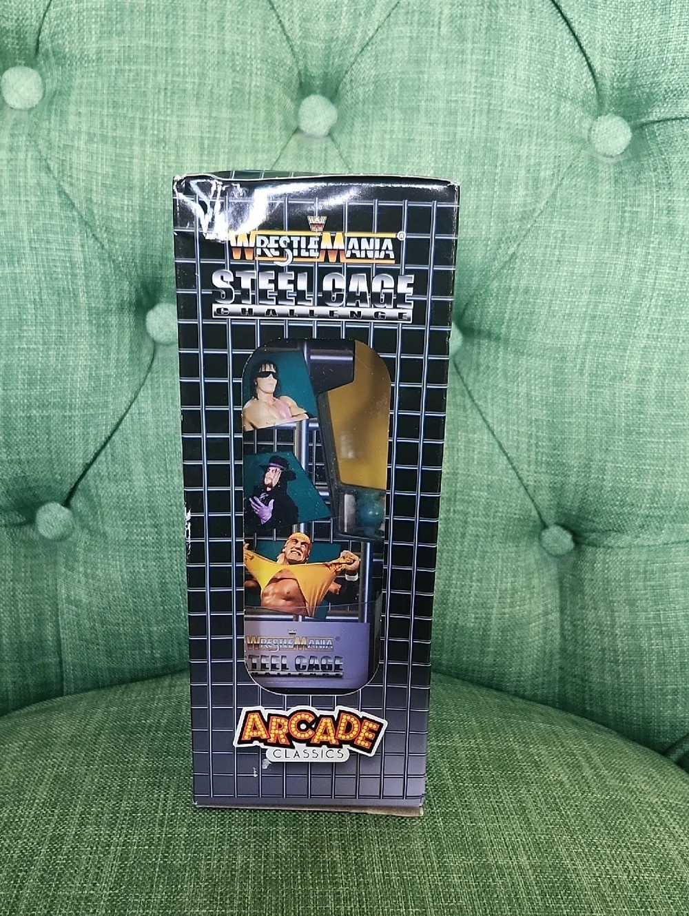 Wrestle Mania Steel Cage Arcade Classics Handheld Mini Arcade Game - Black
